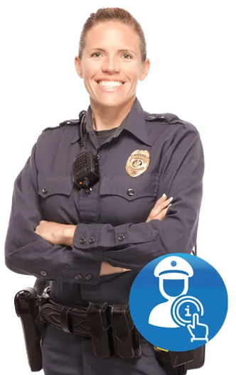 Security Guard cutout with icon